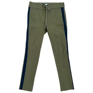 ANTHROPOLOGIE — The Essential Slim Green Black Stripe Pants Women’s Size 2